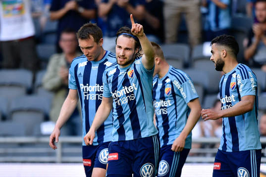 Djurgårdens Kevin Walker jublar