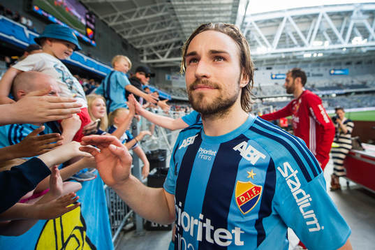 Djurgårdens Kevin Walker jublar