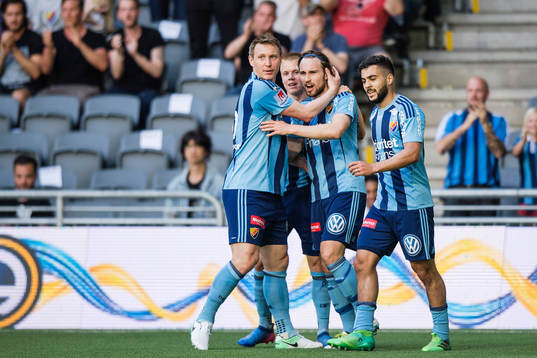Djurgårdens Kim Källström, Elliot Käck och Othman El