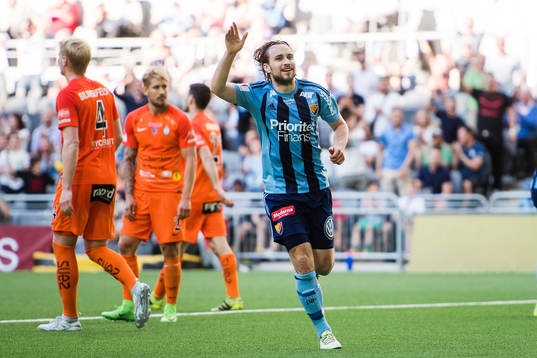 Djurgårdens Kevin Walker jublar