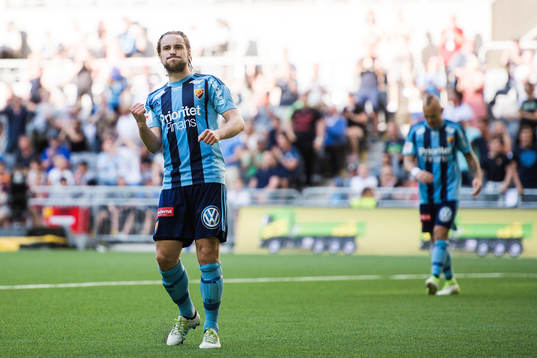 Djurgårdens Kevin Walker jublar