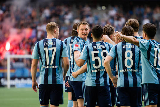 Djurgårdens spelare jublar