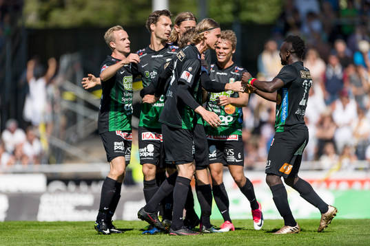 Varbergs spelare jublar