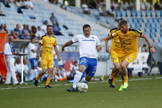 Jubileumsmatchen i fotboll mellan veteraner i Norrköping