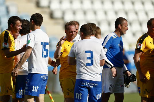Jubileumsmatchen i fotboll mellan veteraner i Norrköping