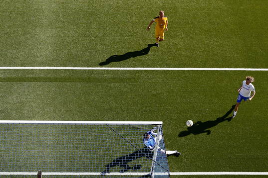 Jubileumsmatchen i fotboll mellan veteraner i Norrköping