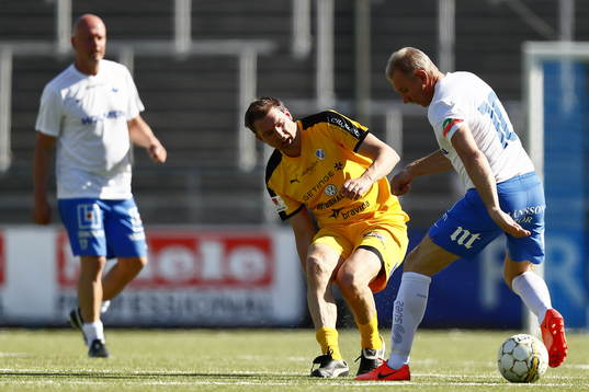 Jubileumsmatchen i fotboll mellan veteraner i Norrköping