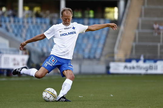 Jubileumsmatchen i fotboll mellan veteraner i Norrköping