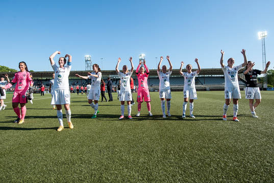 Rosengårds spelare jublar