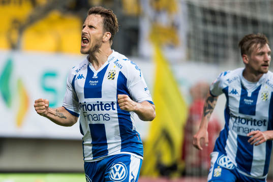 IFK Göteborgs Tobias Hysen jublar