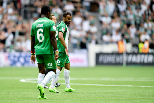 Hammarbys Joseph Aidoo och Serge-Junior Martinsson Ngouali