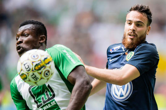 Hammarbys Joseph Aidoo och Jönköpings Dzenis Kozica