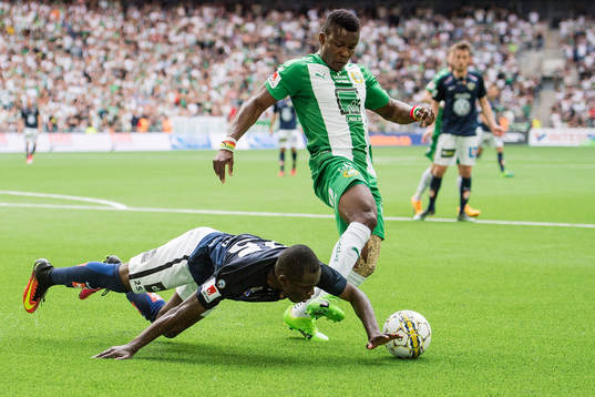 Jönköpings Eric Ayuk och Hammarbys Joseph Aidoo