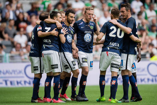 Jönköpings spelare jublar
