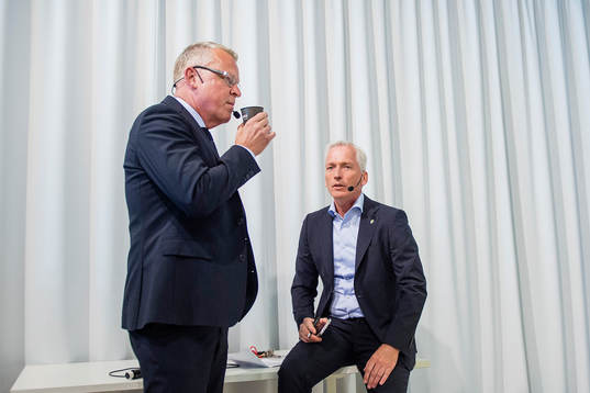 Sveriges förbundskapten Janne Andersson  och Svenska