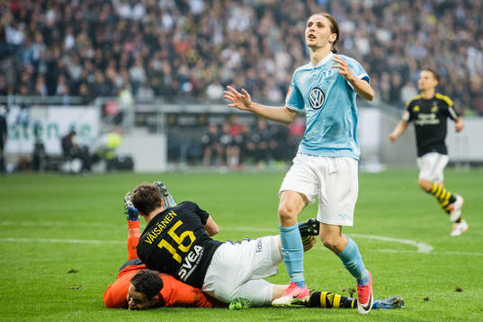 Malmö FFs Pawel Cibicki deppar