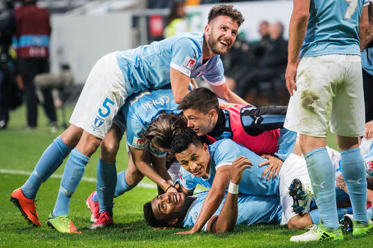 Malmö FFs Erdal Rakip, Yoshimar Yotún och Pawel Cibicki
