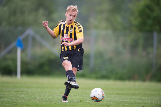IFK Hässleholms Oskar Lindgren i B-lagsmatchen mellan