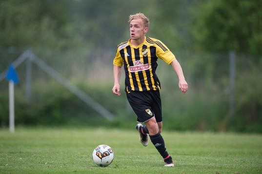 IFK Hässleholms Oskar Lindgren i B-lagsmatchen mellan