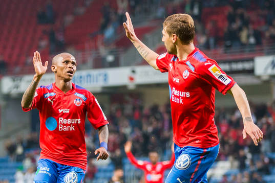 Helsingborgs Bradley Surprise Ralani jublar