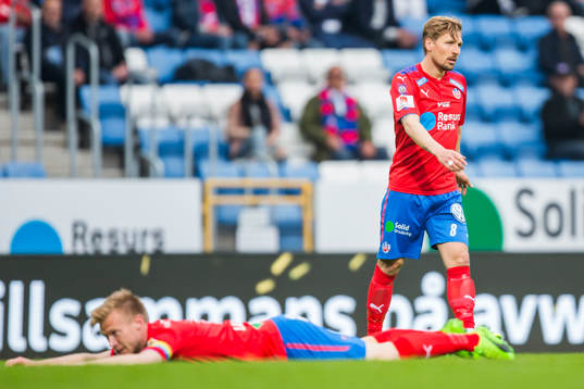 Helsingborgs Andreas Landgren och Martin Christensen deppar