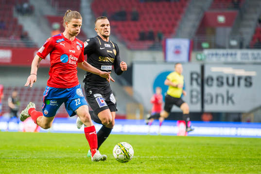 Helsingborgs Jesper Lange och Syrianskas Adi Terzic