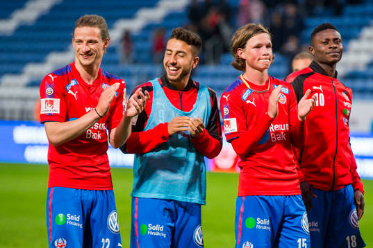 Helsingborgs spelare jublar