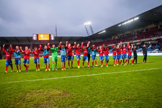 Helsingborgs spelare jublar
