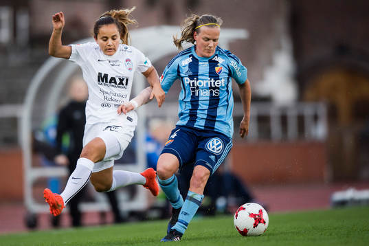 Eskilstunas Malin Diaz och Djurgårdens Michaela van