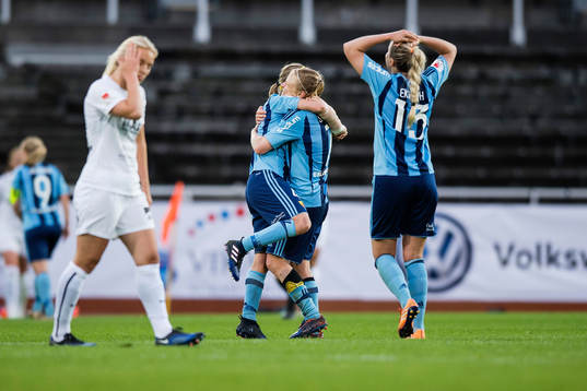 Djurgårdens spelare jublar