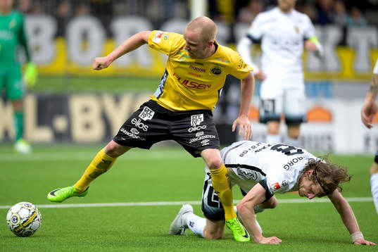 Elfsborgs Simon Lundevall och Häckens Erik Friberg