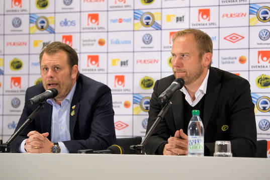 Häckens tränare Mikael Stahre och Elfsborgs manager