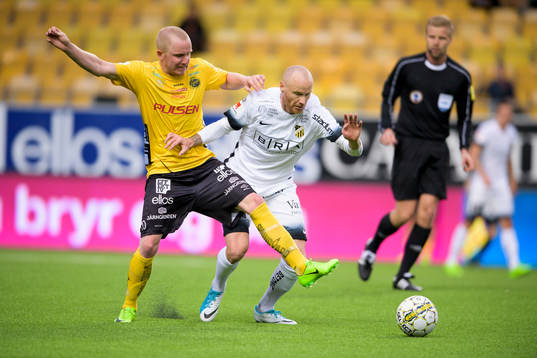 Elfsborgs Simon Lundevall och Häckens Alexander Farnerud