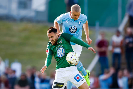 Malmö FFs Franz Brorsson och Jönköpings Dzenis Kozica