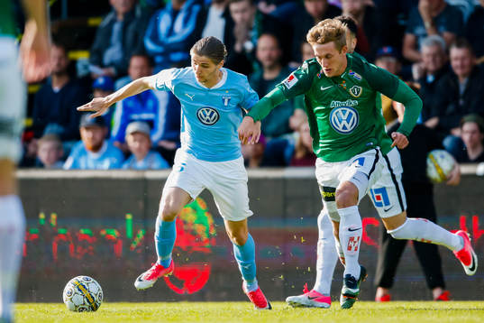 Malmö FFs Pawel Cibicki och Jönköpings Jesper Svensson