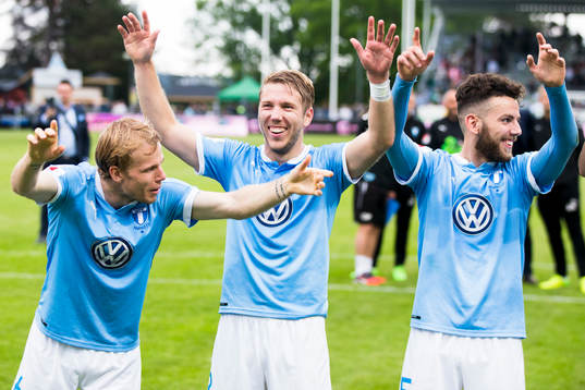 Malmö FFs Oscar Lewicki, Anton Tinnerholm och Erdal Rakip