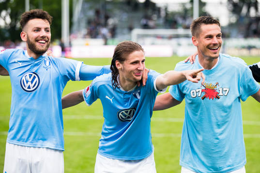 Malmö FFs Erdal Rakip, Pawel Cibicki och Markus Rosenberg