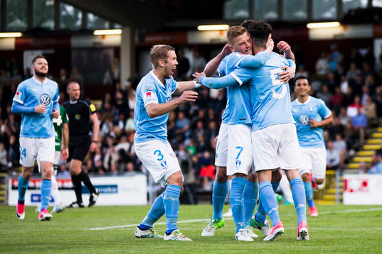 Malmö FFs Anton Tinnerholm, Anders Christiansen och Erdal