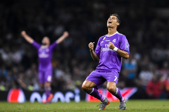 Real Madrids Cristiano Ronaldo jublar