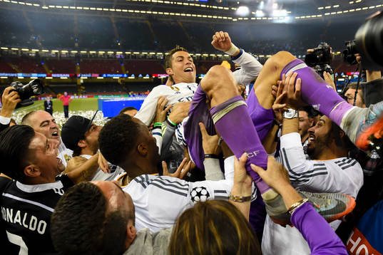 Real Madrids Cristiano Ronaldo jublar