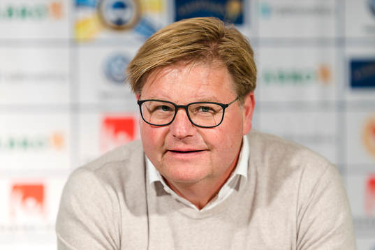 Kalmars tränare Peter Swärdh på presskonferens