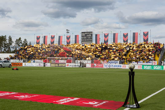 tifo innan fotbollsmatchen i Allsvenskan mellan Östersund