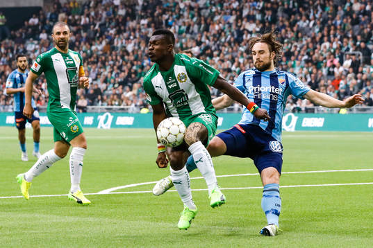 Hammarbys Joseph Aidoo och Djurgårdens Kevin Walker