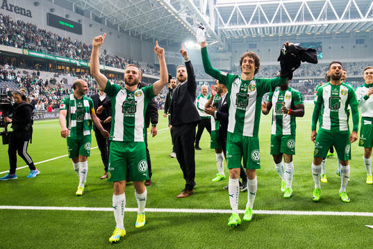 Hammarbys Mats Solheim och Romulo Cabral Pereira Pinto