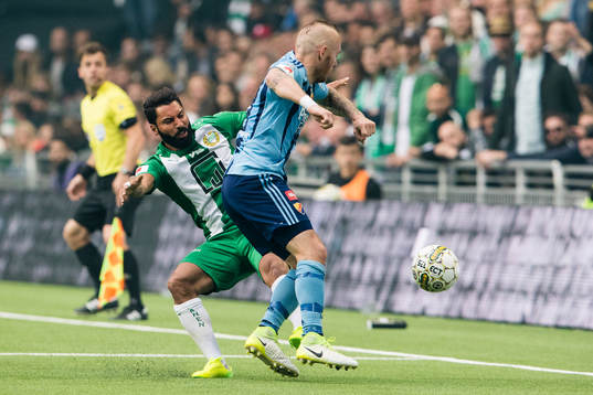 Hammarbys Stefan Batan och Djurgårdens Magnus Eriksson