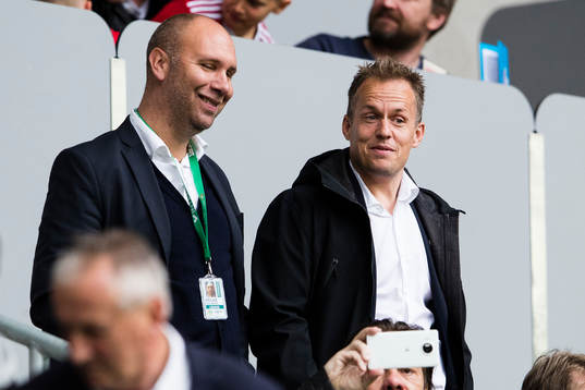 Hammarbys scoutingansvarige Mikael Hjelmberg och tränare