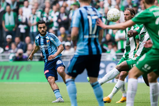 Djurgårdens Othman El Kabir med ett skott