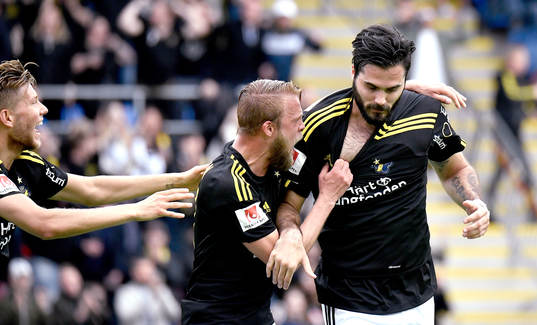 Denni Avdic och Daniel Sundgren jublar