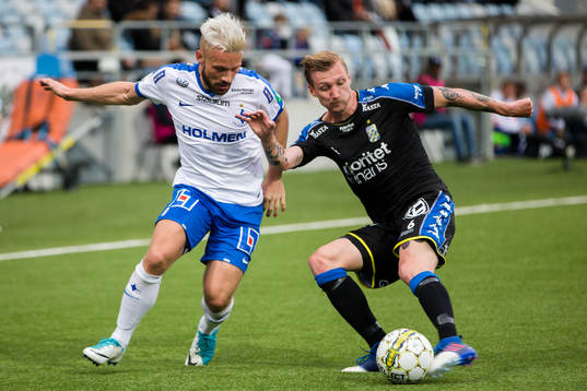 IFK Göteborgs Sebastian Eriksson och Norrköpings Nicklas