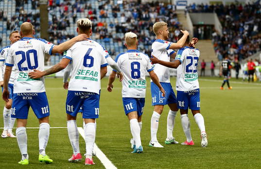 Norrköpings spelare jublar